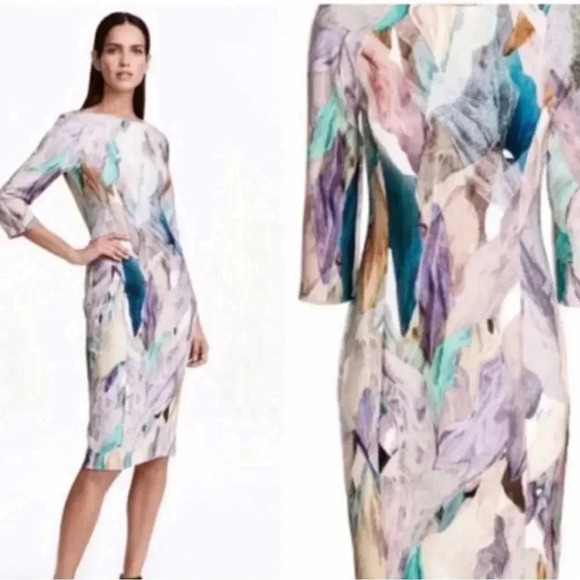 Elegant H&M hm Pastel Colors Dress Size 6 Small Slender Fit - Picture 1 of 12